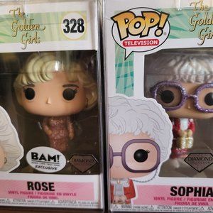 Funko Pop The Golden Girls Diamond Collection Sophia and Rose EXCLUSIVE EDITION